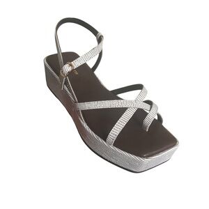 All Black by Anthropologie Platform Sandals Size 39